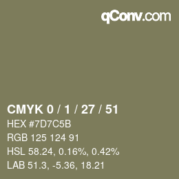 Color code: CMYK 0 / 1 / 27 / 51 | qconv.com