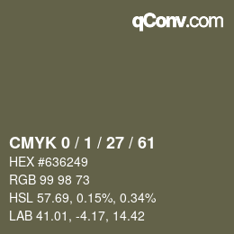 Color code: CMYK 0 / 1 / 27 / 61 | qconv.com