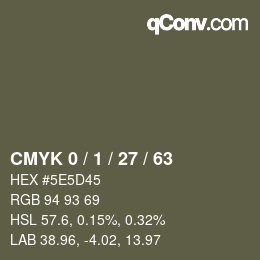 Color code: CMYK 0 / 1 / 27 / 63 | qconv.com