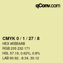 Color code: CMYK 0 / 1 / 27 / 8 | qconv.com