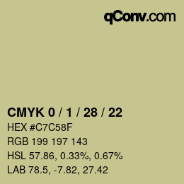 Color code: CMYK 0 / 1 / 28 / 22 | qconv.com