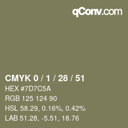 Color code: CMYK 0 / 1 / 28 / 51 | qconv.com