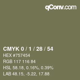 Color code: CMYK 0 / 1 / 28 / 54 | qconv.com