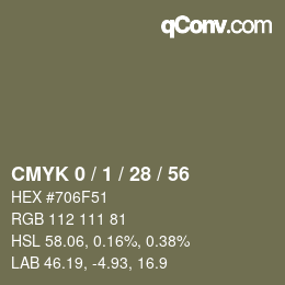 Color code: CMYK 0 / 1 / 28 / 56 | qconv.com