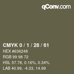 Color code: CMYK 0 / 1 / 28 / 61 | qconv.com