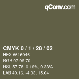 Color code: CMYK 0 / 1 / 28 / 62 | qconv.com