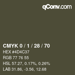 Color code: CMYK 0 / 1 / 28 / 70 | qconv.com