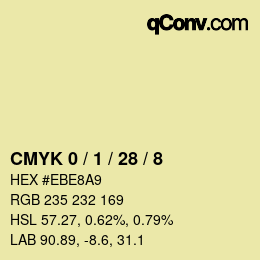 Color code: CMYK 0 / 1 / 28 / 8 | qconv.com