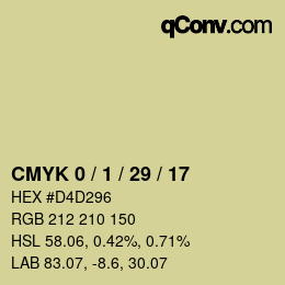 Color code: CMYK 0 / 1 / 29 / 17 | qconv.com