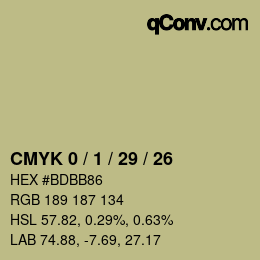 Color code: CMYK 0 / 1 / 29 / 26 | qconv.com