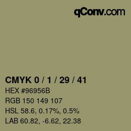 Color code: CMYK 0 / 1 / 29 / 41 | qconv.com