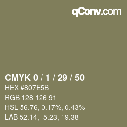 Color code: CMYK 0 / 1 / 29 / 50 | qconv.com