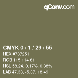 Color code: CMYK 0 / 1 / 29 / 55 | qconv.com