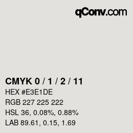 カラーコード: CMYK 0 / 1 / 2 / 11 | qconv.com