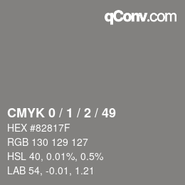 Color code: CMYK 0 / 1 / 2 / 49 | qconv.com