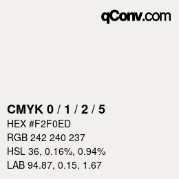 カラーコード: CMYK 0 / 1 / 2 / 5 | qconv.com