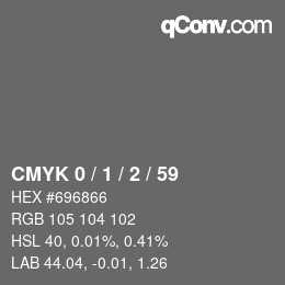 Color code: CMYK 0 / 1 / 2 / 59 | qconv.com