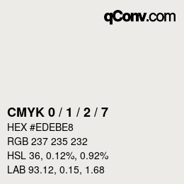 Farbcode: CMYK 0 / 1 / 2 / 7 | qconv.com
