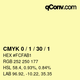 Color code: CMYK 0 / 1 / 30 / 1 | qconv.com