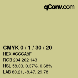 Color code: CMYK 0 / 1 / 30 / 20 | qconv.com