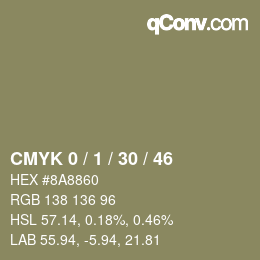 Color code: CMYK 0 / 1 / 30 / 46 | qconv.com