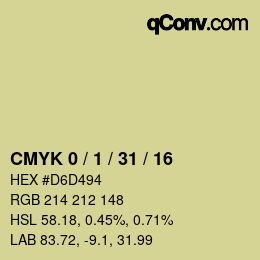 Color code: CMYK 0 / 1 / 31 / 16 | qconv.com