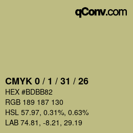 Color code: CMYK 0 / 1 / 31 / 26 | qconv.com