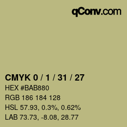 Color code: CMYK 0 / 1 / 31 / 27 | qconv.com