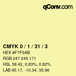 Color code: CMYK 0 / 1 / 31 / 3 | qconv.com