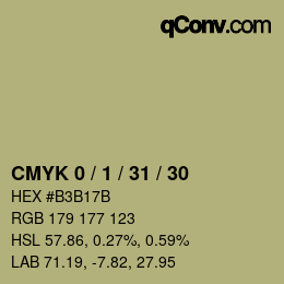 Color code: CMYK 0 / 1 / 31 / 30 | qconv.com