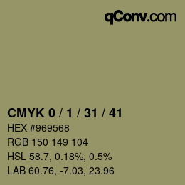 Farbcode: CMYK 0 / 1 / 31 / 41 | qconv.com