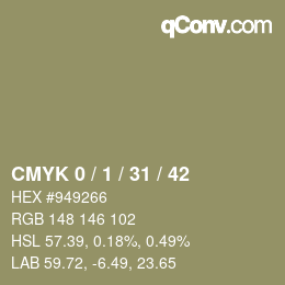 Color code: CMYK 0 / 1 / 31 / 42 | qconv.com