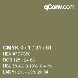 Color code: CMYK 0 / 1 / 31 / 51 | qconv.com