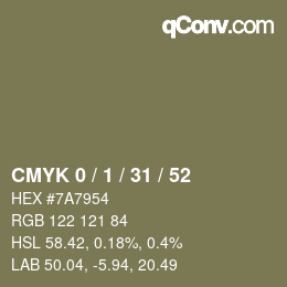 Color code: CMYK 0 / 1 / 31 / 52 | qconv.com