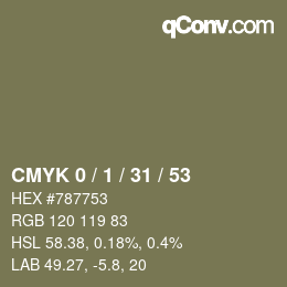 Color code: CMYK 0 / 1 / 31 / 53 | qconv.com