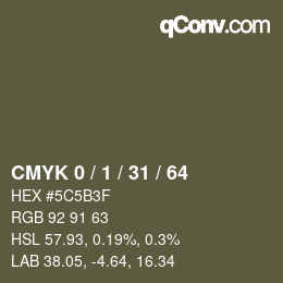 Color code: CMYK 0 / 1 / 31 / 64 | qconv.com