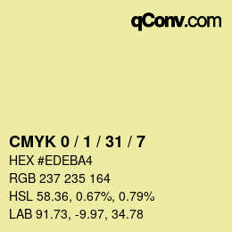 Color code: CMYK 0 / 1 / 31 / 7 | qconv.com