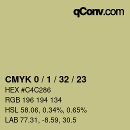 颜色代码: CMYK 0 / 1 / 32 / 23 | qconv.com