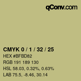 Color code: CMYK 0 / 1 / 32 / 25 | qconv.com