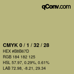 カラーコード: CMYK 0 / 1 / 32 / 28 | qconv.com