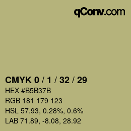 カラーコード: CMYK 0 / 1 / 32 / 29 | qconv.com