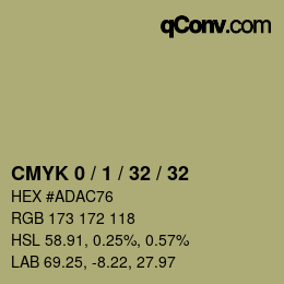 カラーコード: CMYK 0 / 1 / 32 / 32 | qconv.com