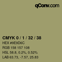 カラーコード: CMYK 0 / 1 / 32 / 38 | qconv.com