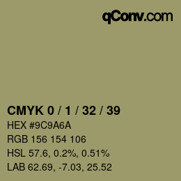 カラーコード: CMYK 0 / 1 / 32 / 39 | qconv.com
