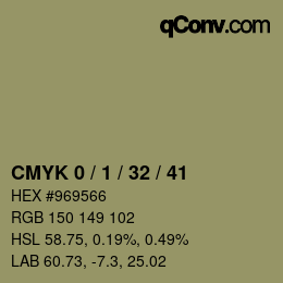 颜色代码: CMYK 0 / 1 / 32 / 41 | qconv.com