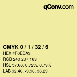 Color code: CMYK 0 / 1 / 32 / 6 | qconv.com