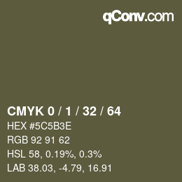 カラーコード: CMYK 0 / 1 / 32 / 64 | qconv.com