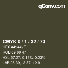 Color code: CMYK 0 / 1 / 32 / 73 | qconv.com