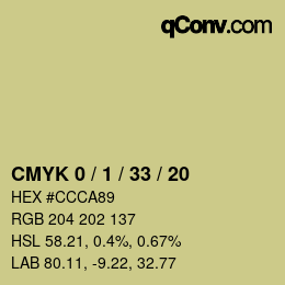 Color code: CMYK 0 / 1 / 33 / 20 | qconv.com