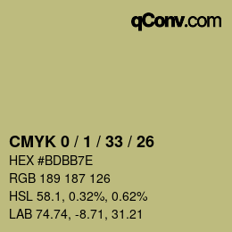 カラーコード: CMYK 0 / 1 / 33 / 26 | qconv.com